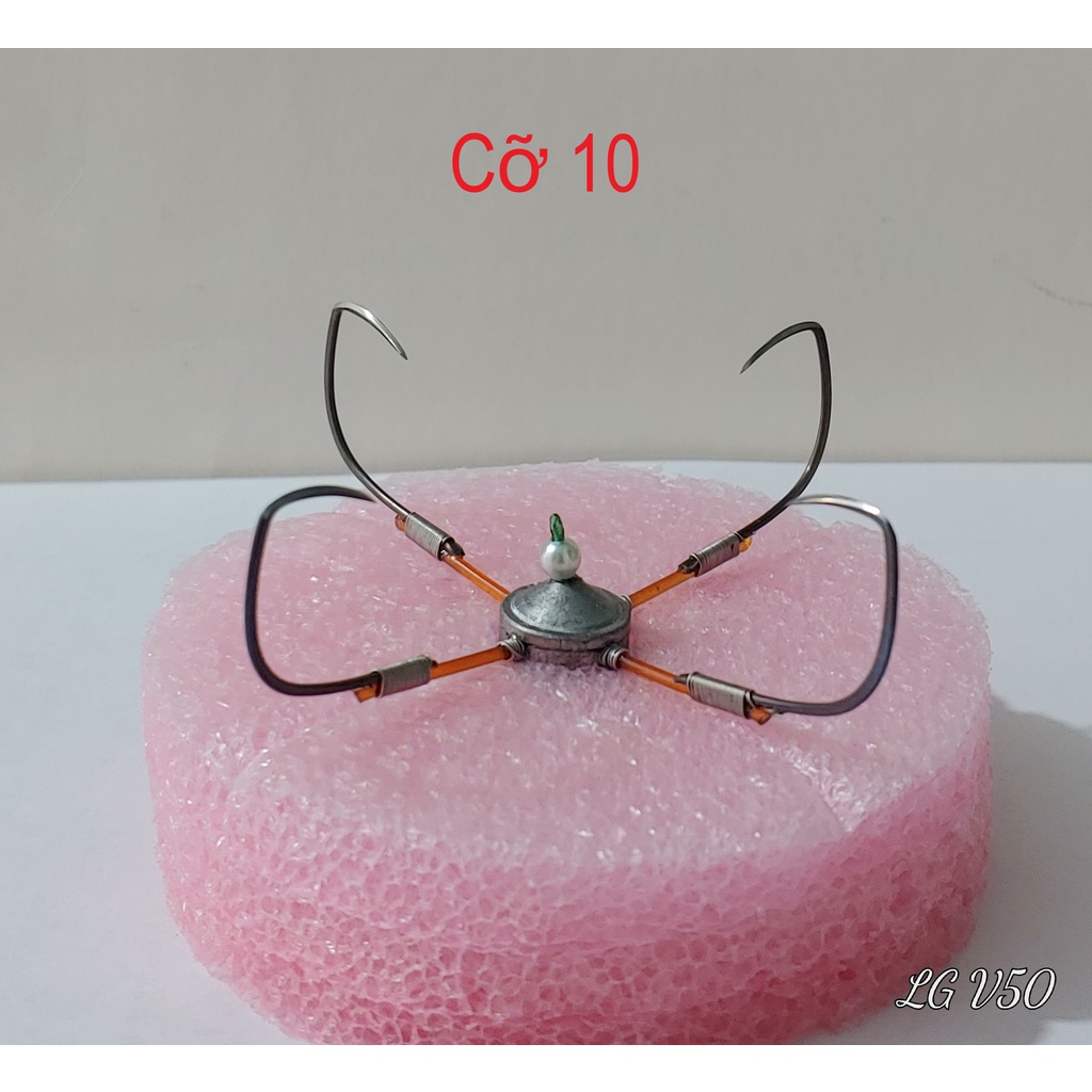 Bộ lưỡi câu Mác - Tứ, chì Dán, cỡ lưỡi 10 - 12