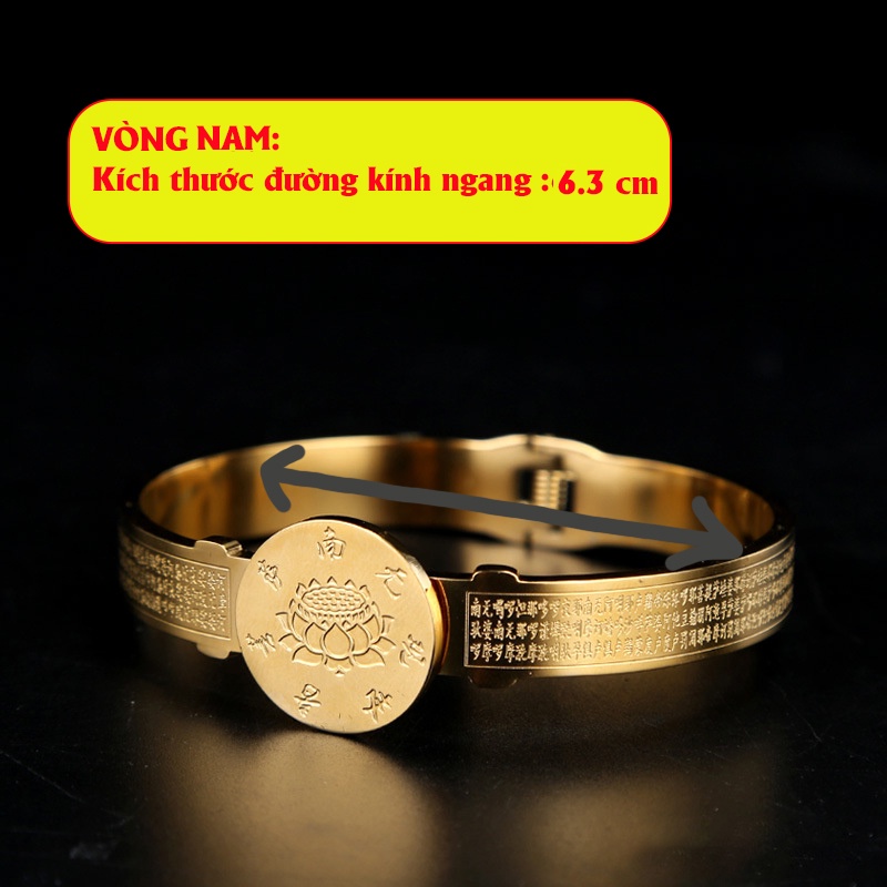 Vòng tay nam nữ titan khắc chú đại bi mix hoa sen phong thủy dạng tròn cao cấp sáng đẹp mang lại bình an may mắn tài lôc