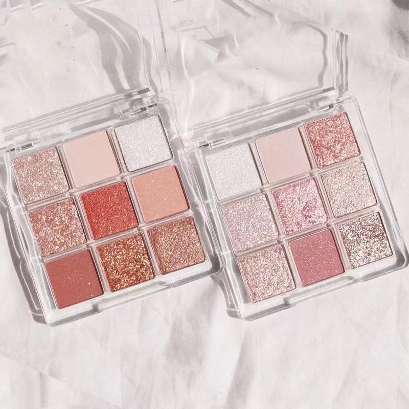 Bảng Phấn Mắt 9 Màu Lì/Nhũ Ngọc Trai/Ánh Ngọc Trai Mềm Mịn Trang Điểm Mịn Màng