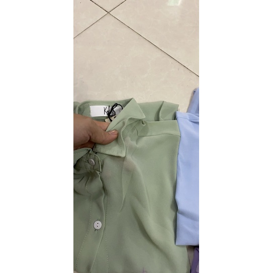 ÁO SƠ MI MÀU XANH MINT KHOAC NGOAI CÁ TÍNH
