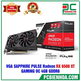 VGA- CARD MÀN HÌNH SAPPHIRE PULSE RADEON RX 6500 XT GAMING OC 4GB GDDR6 MỚI 36T