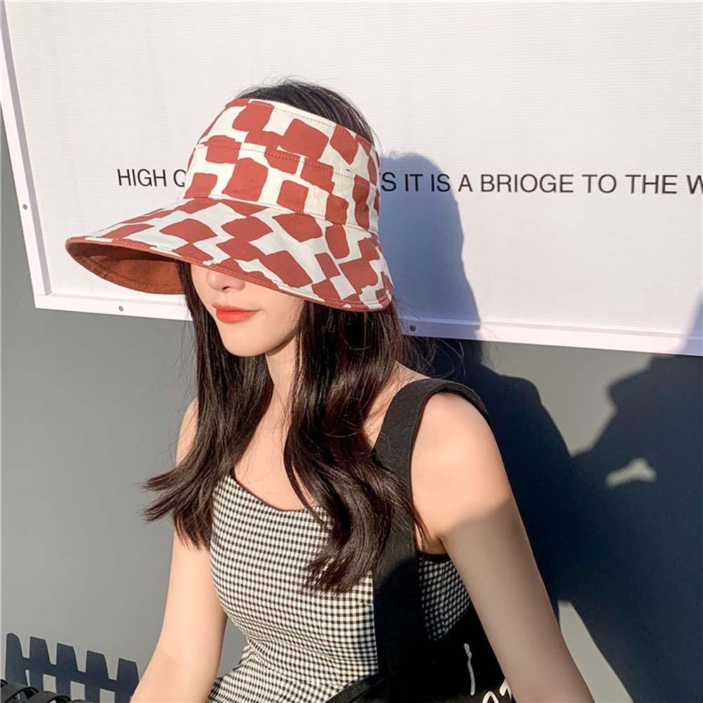 Nón Rộng Vành Che Nắng 2 Lớp Bằng Vải Cotton Chống Tia Cực Tím Cho Nữ