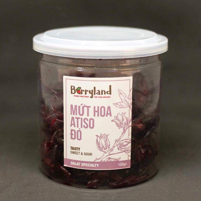 [DATE MỚI] Mứt hoa Atiso đỏ BerryLand 150g - Đồ ăn vặt lý tưởng - Đặc sản Đà Lạt - Quà tặng ý nghĩa cho bạn bè, gia đình