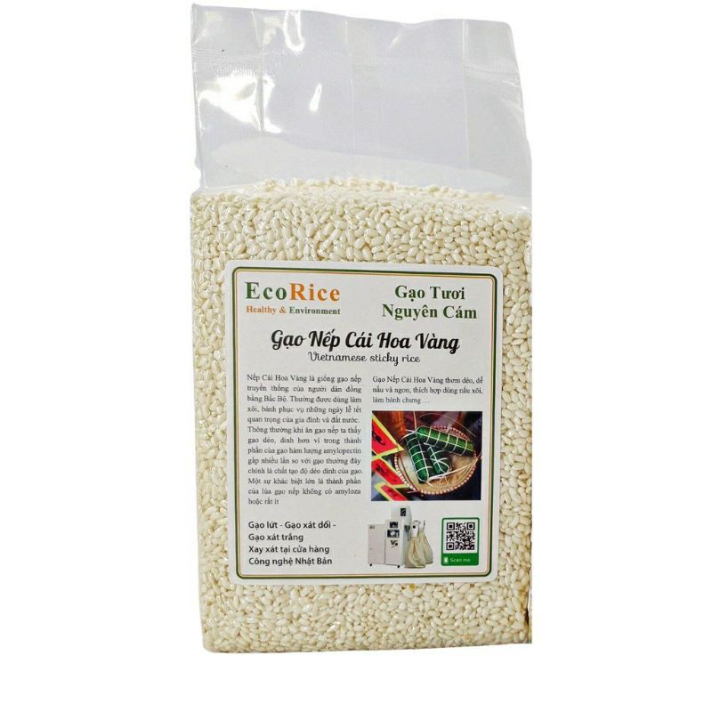 GẠO NẾP CÁI HOA VÀNG HỮU CƠ 1kg