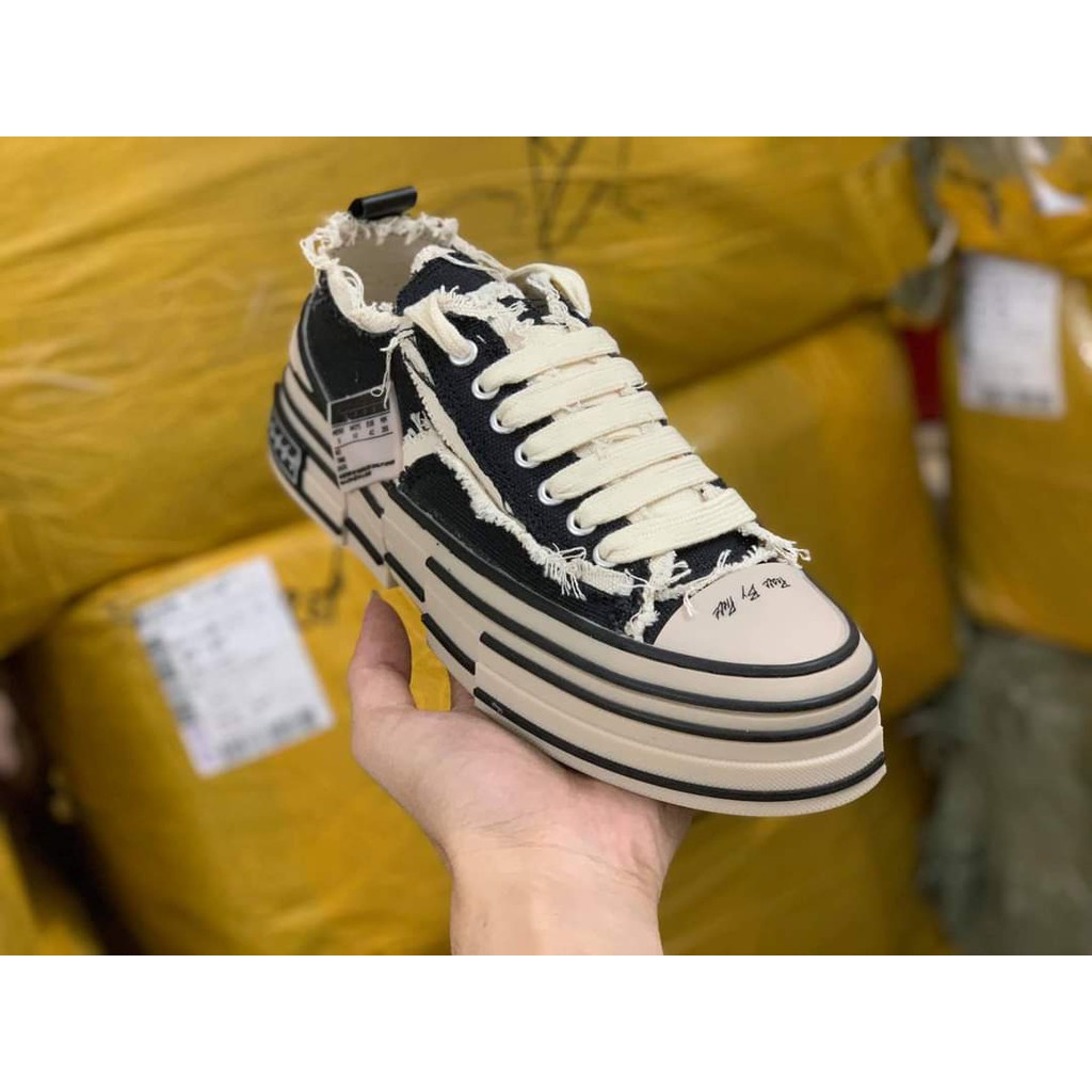 [CLICK NGAY] CV RÁCH đế gỗ ,đế đúc Giày Sneaker Nam Nữ style rách cao 3,5-4cm.