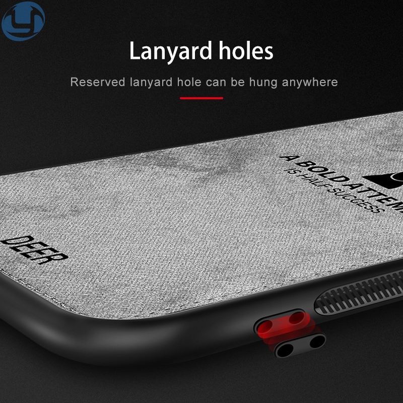 Ốp điện thoại TPU mềm vải canvas hình nai cho Huawei P30 P20 Mate 20 Mate 30 Pro Lite Mate 20X