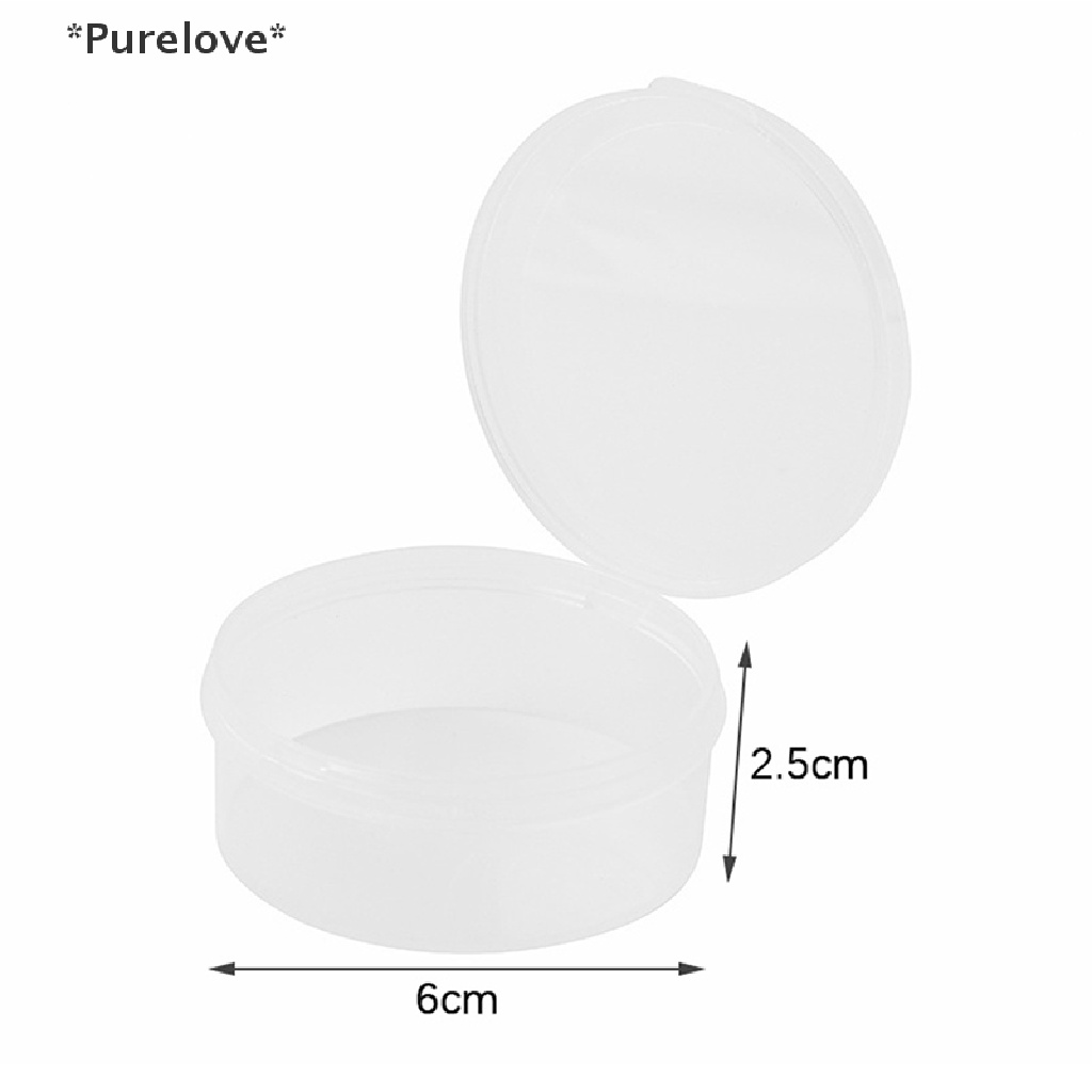 Set 3 Hộp Nhựa Tròn Trong Suốt 6X2.5cm Đựng Trang Sức Tiện Dụng