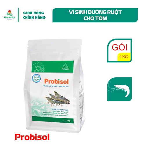 Vemedim Probisol tôm, vi sinh vật hữu ích và enzyme tiêu hóa cho tôm, gói 1kg