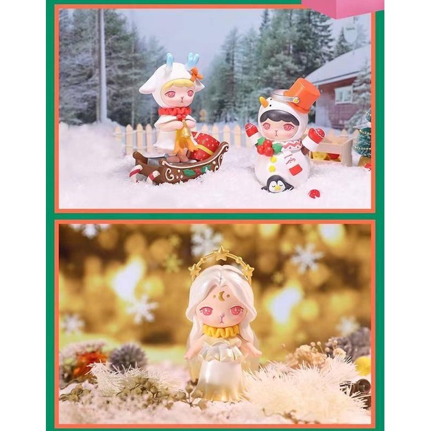 Mô Hình Nhân Vật Popmart BUNNY2021 Trang Trí Giáng Sinh