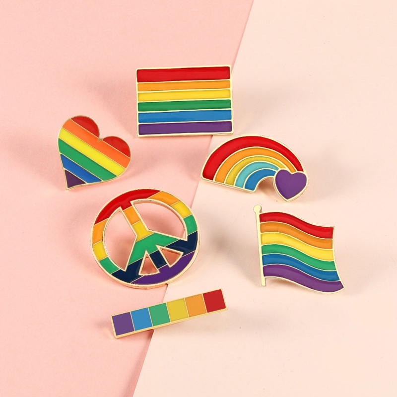 Ghim Cài Áo Hình Cờ Cầu Vồng LGBT