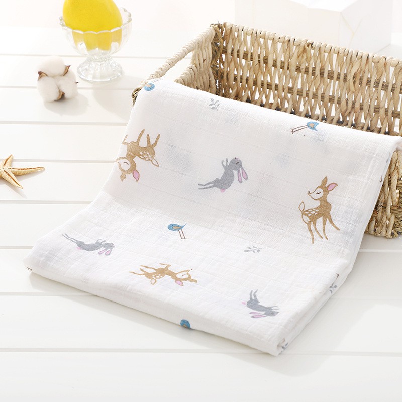 Chăn Cotton Muslin Cho Bé Kích Thước 120 * 110cm