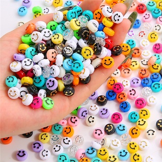 10 hạt nhựa mặt cười size lớn nhiều màu xỏ lỗ 2 đầu/ hạt nhựa mặt cười nhiều màu 10mm làm đồ hanmade/ DIY