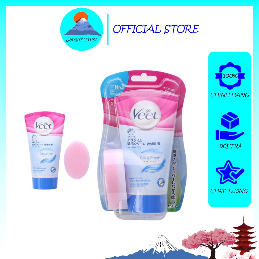 Kem tẩy lông Veet Nhật Bản cho da nhạy cảm 150g