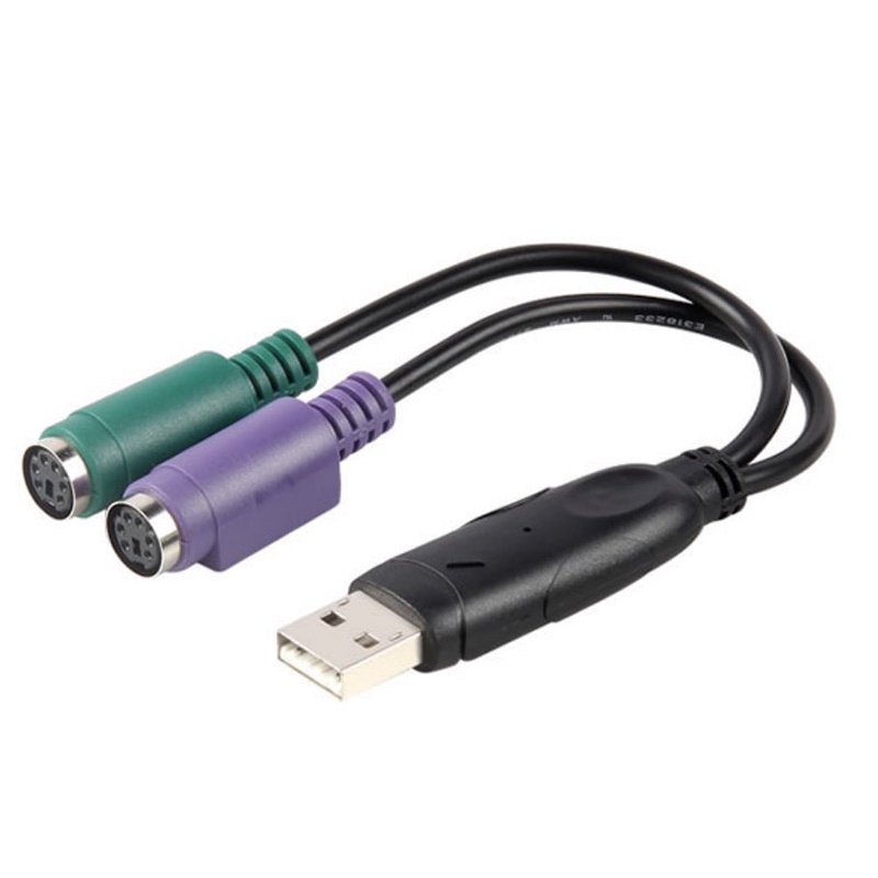 Cáp chuyển USB sang PS2 chuột + bàn phím cổng tròn