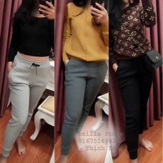 Áo len tăm + quần jogger