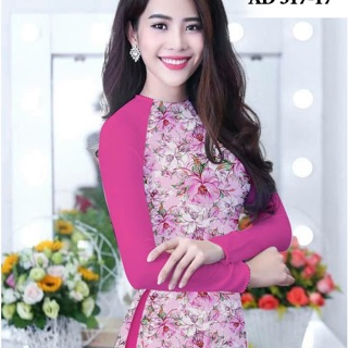 Vải áo dài in bông đều DL