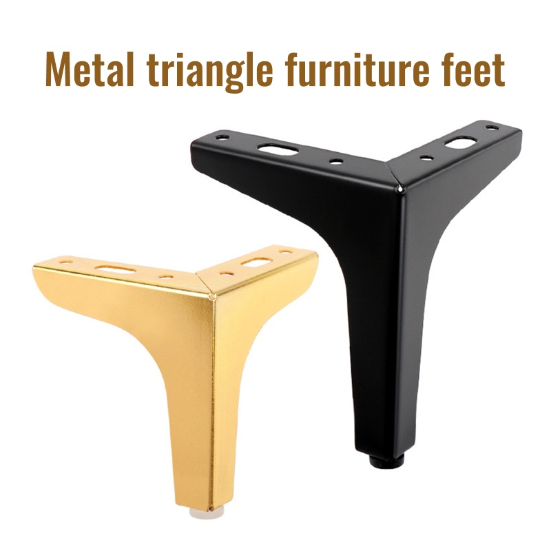 Set 4 Chân Bàn Ghế Sofa Thay Thế Bằng Kim Loại