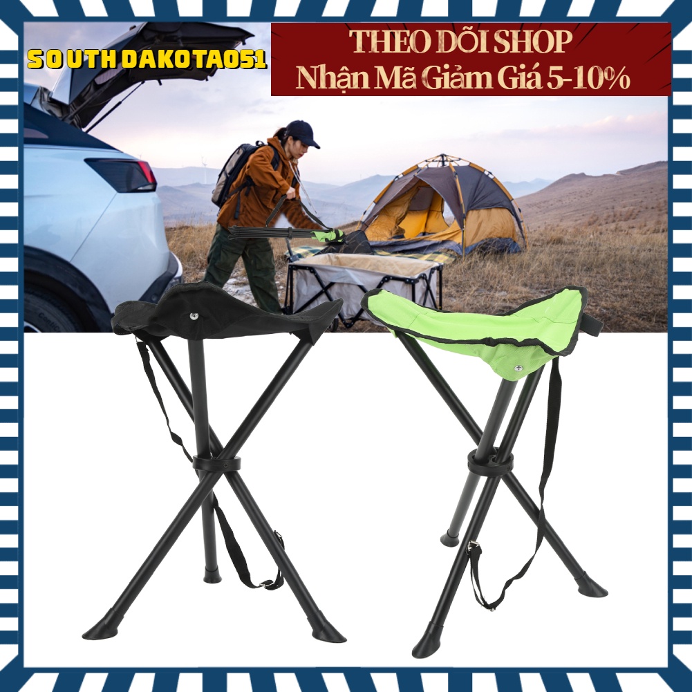 [Hàng Sẵn] Ghế 3 chân gấp gọn Chống Trượt Chịu Lực Tốt 200KG Di Động Cắm Trại / Dã Ngoại【Tennessee052】