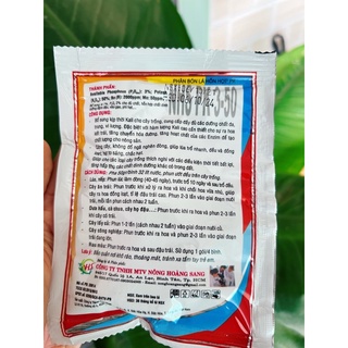 Phân Bón Lá NPK 7-5-44+ TE 100g  kích ra hoa, tăng đậu trái trên cây kiểng, cây ăn trái