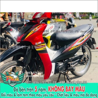 Tem rời ez 110 đỏ đen -1