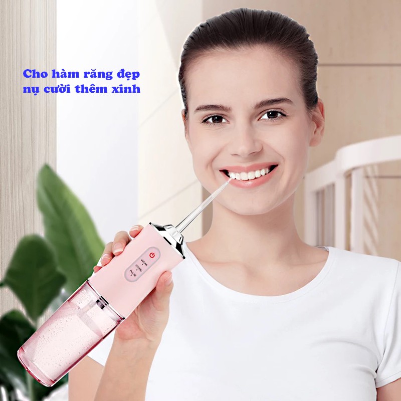 Máy tăm nước cầm tay chăm sóc vệ sinh răng miệng oral irrigator AH1