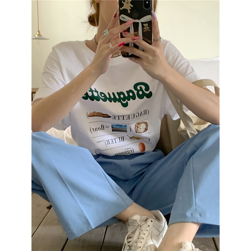 Áo Thun Cotton Tay Ngắn Dáng Rộng 50515