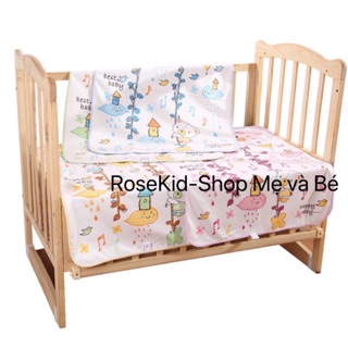 [FS 50k] Miếng lót chống thấm vải êm kèm thước đo chiều cao (tấm thảm lót, chiếu nôi cho bé) sơ sinh