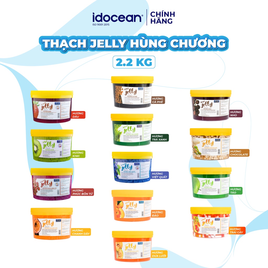 Thạch Trái Cây Hùng Chương 2.2KG (Thạch Jelly, Thạch Jelly Trái Cây, Thạch Rau Câu, Jelly Thạch, Topping Trà Sữa)