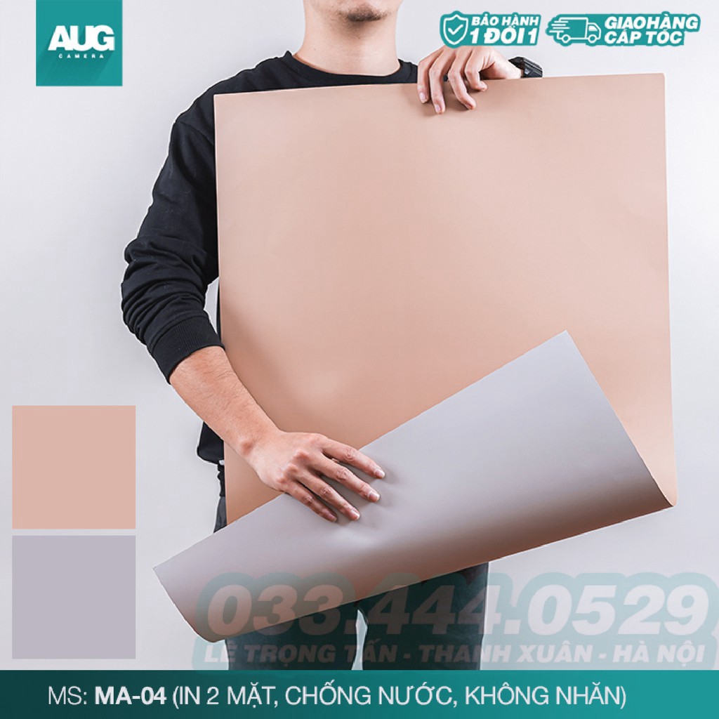 [SALE] Nền Vân Đá,Vân Gỗ,Phông MÀu Chụp Ảnh Sản Phẩm, Quảng Cáo - Stone Background - Cement 2 Sides - AUG Camera Hà Nội 