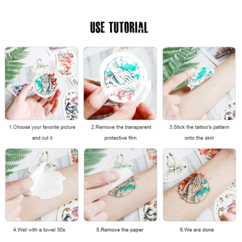 Hình Xăm Dán Tạm Thời Họa Tiết Hoa Hồng Và Bướm 3D Độc Đáo Cho Nữ