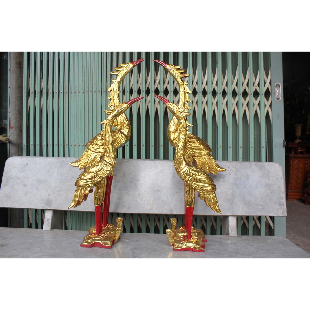 Hạc thờ gia tiên-hạc cúng-đồ thờ gỗ mít