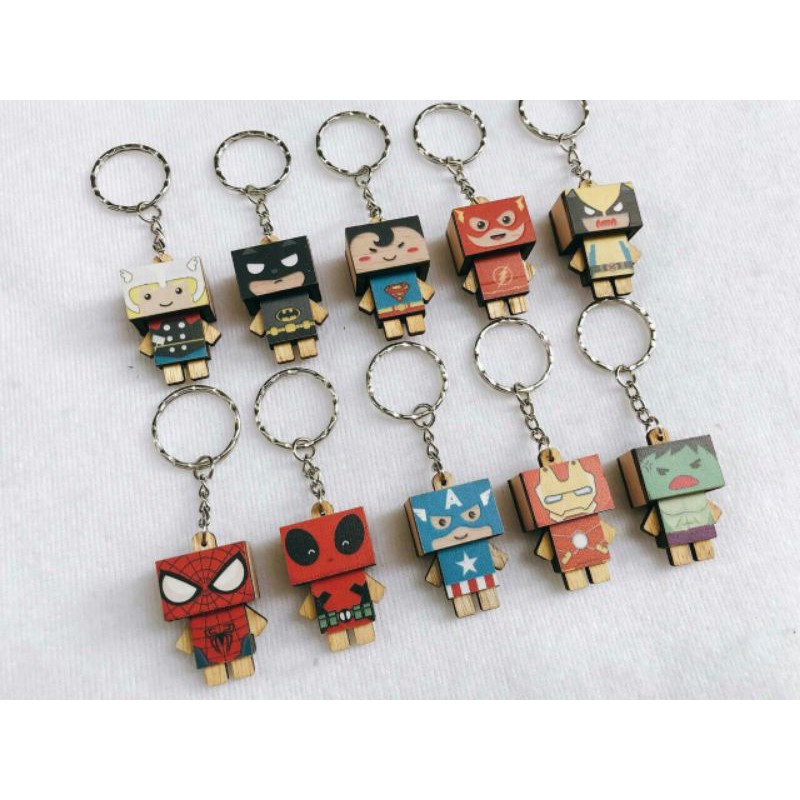Móc khoá gỗ siêu anh hùng Marvel - Made in Việt Nam