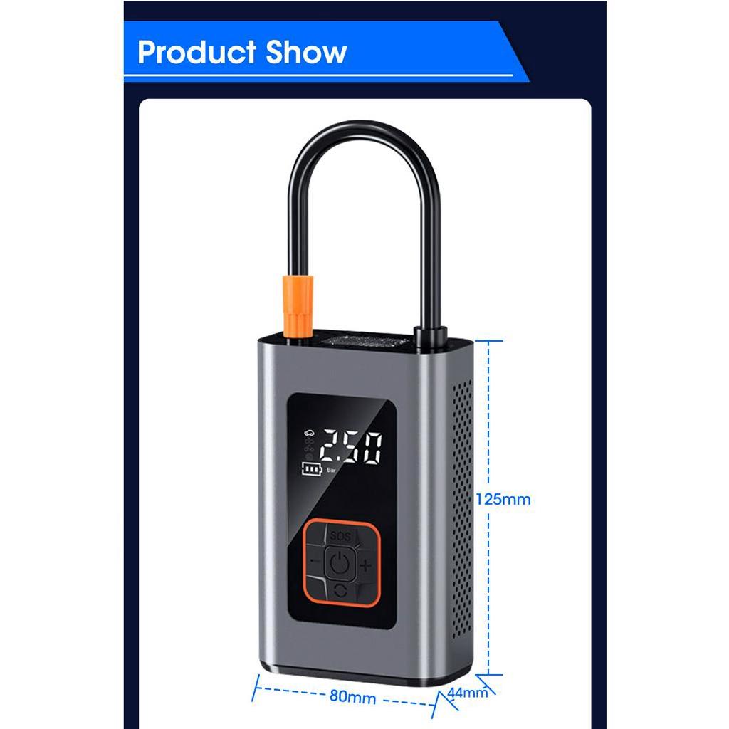 Máy Bơm Lốp Xe Hơi 150PSI Không Dây 60W 4000mAH 12V