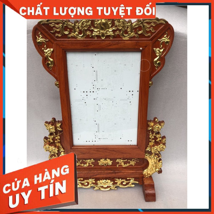 Khung ảnh thờ mai vàng-khung hình thờ rát vàng-đồ thờ gỗ