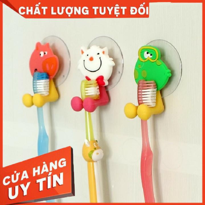 Kẹp treo bàn chải hình thú silicon cute ngộ nghĩnh