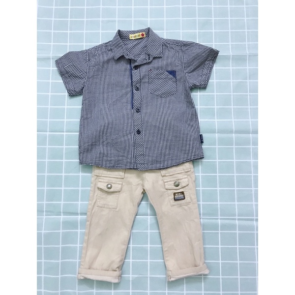 ( Thanh lý) Set Áo sơ mi + quần cho bé trai