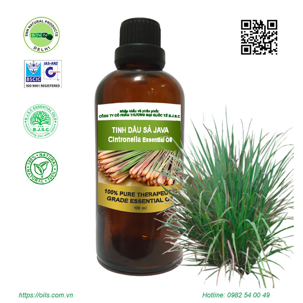 Tinh dầu Sả Java 100ml nguyên chất nhập khẩu Ấn Độ 100%