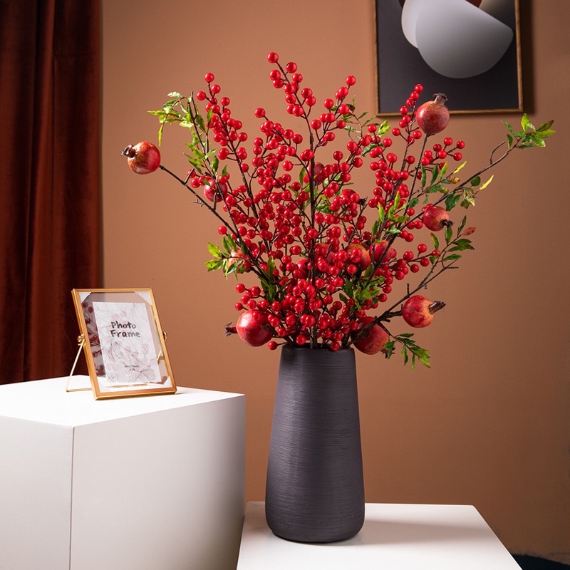 Cành đào đông 12 nhánh hàng vip siêu đẹp trang trí tết, đón năm mới