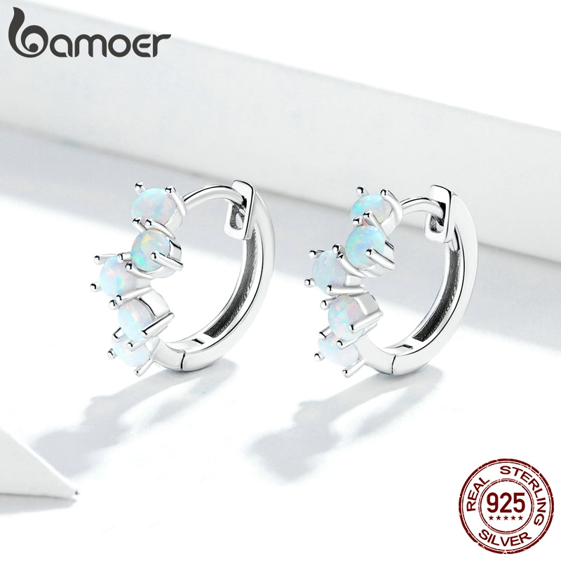 Bông Tai Bamoer SCE941 Bằng Bạc 925 Sterling Mạ Bạch Kim Hoạ Tiết Bong Bóng Dễ Thương Cho Nữ