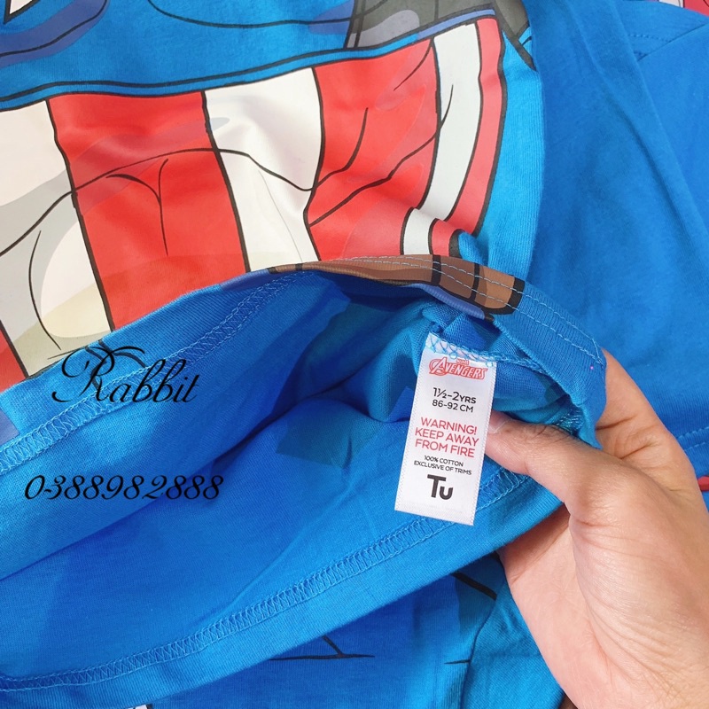 Áo cotton dài tay Marvel