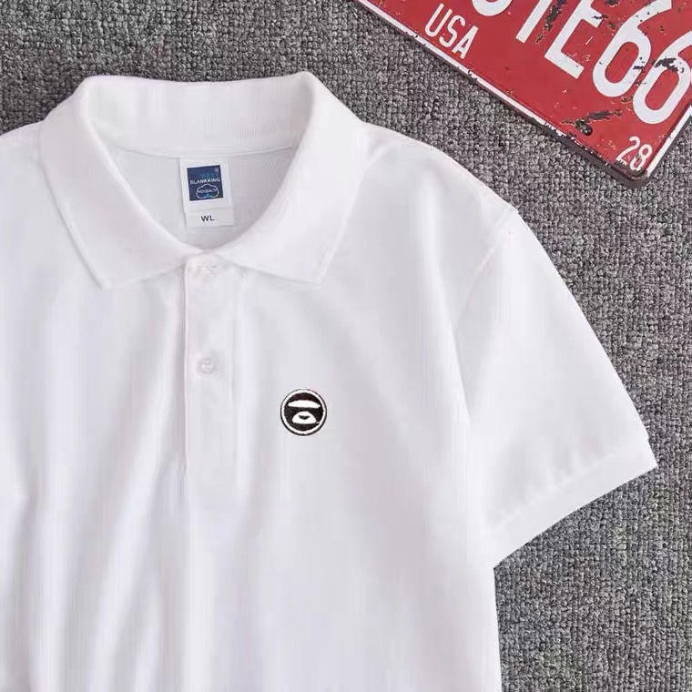 Áo polo tay ngắn in họa tiết phong cách xu hướng Nhật Bản thời trang cho nam