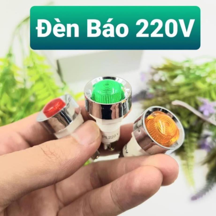 Đèn Báo Nguồn AC220V Các Màu Ren 12MM Mặt 22MM Tiện Dụng