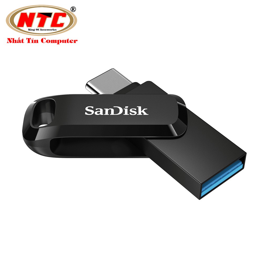 USB OTG Sandisk Ultra Dual Drive Go USB Type-C 3.1 128GB 150MB/s (Đen) - Hàng chính hãng