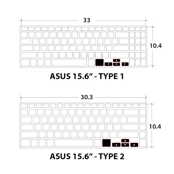 Miếng phủ bàn phím Asus 15.6"