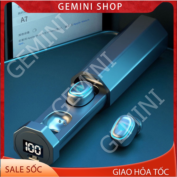 Tai Nghe Không Dây Bluetooth 5.0 MÃ A7 Điều Khiển Cảm Ứng Âm Thanh Nổi Chống Nước Kèm Hộp Sạc Chơi Game GEMINI SHOP