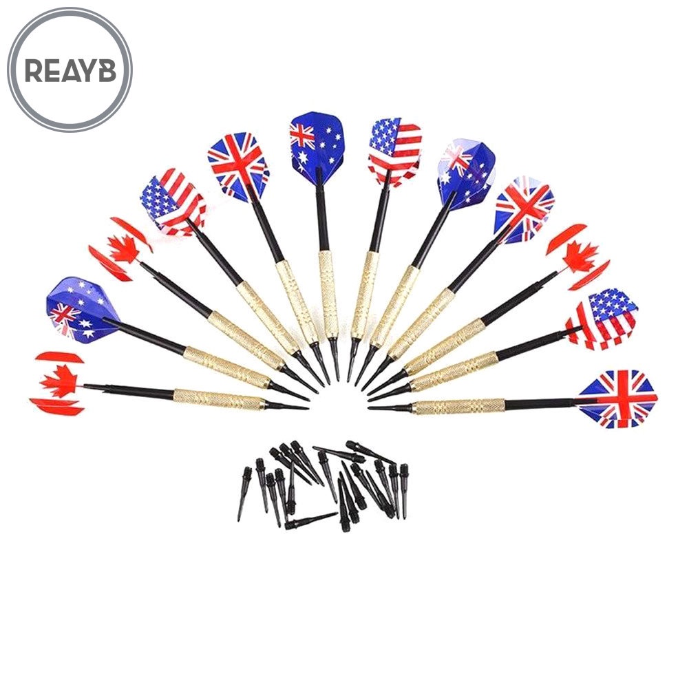 Set 12 phi tiêu bằng đồng thau kèm đầu phi tiêu