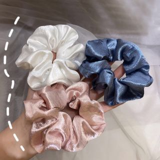 Cột tóc scrunchies vải bóng