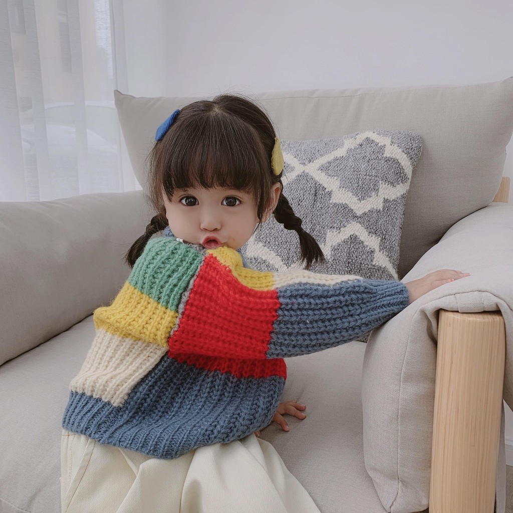 Áo len đan màu trẻ em N00571