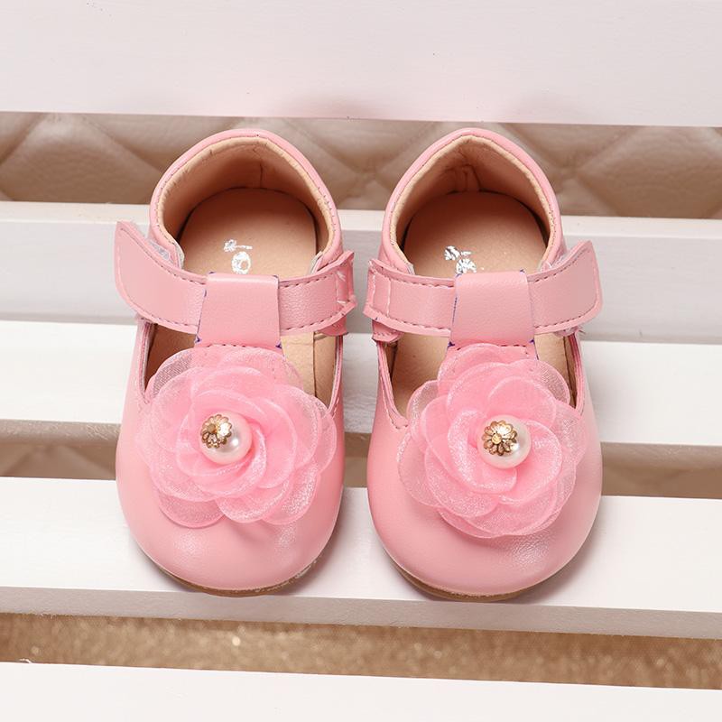 Giày tập đi cho bé gái FASHION SHOES GA78 búp bê da mềm đế cao su chống trơn trượt cho bé 0 - 12 tháng trẻ em mang êm