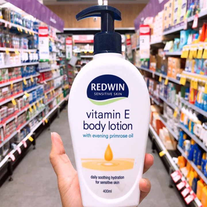 Dưỡng Thể Giữ Ẩm Da Chiết Xuất Dầu Hoa Anh Thảo Của Redwin Body Lotion Với Vitamin E và EPO 400ml